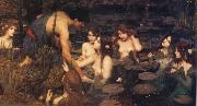 John William Waterhouse Hylas and the Water Nymphs oil painting